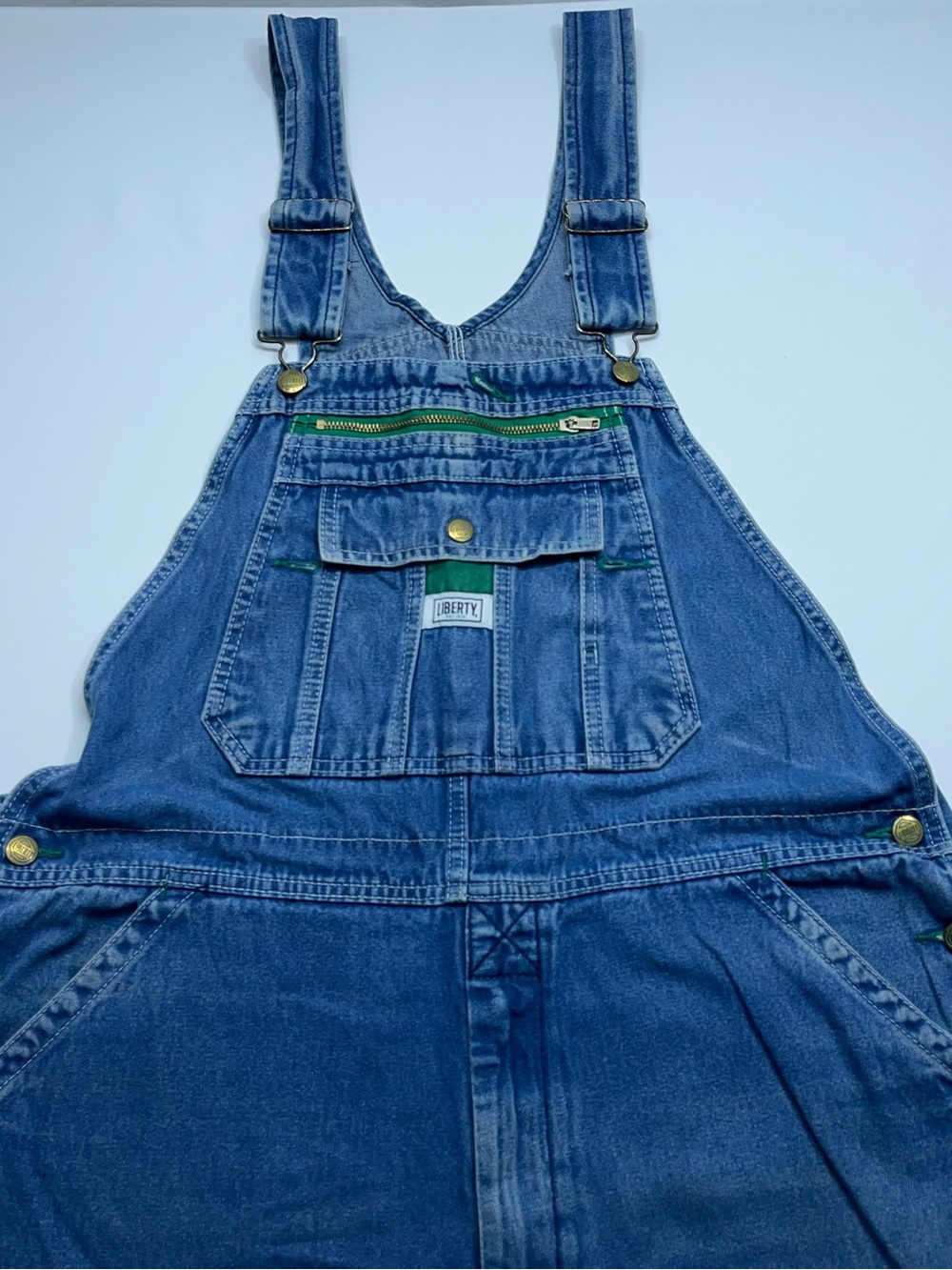 Liberty Bib Overalls Mens Size 38x28 Blue Denim Workwear Carpenter